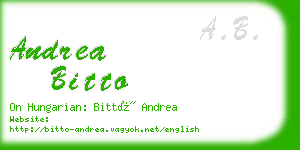 andrea bitto business card